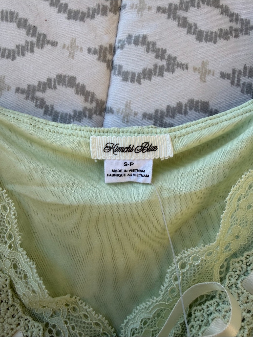 Kimchi Blue Light Mint Lace Camisole - Picture 6 of 7